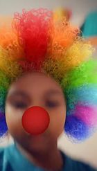 Preview for a Spotlight video that uses the Funny Clown Lens