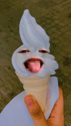 Preview for a Spotlight video that uses the Ice Cream Face Lens