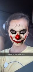 Preview for a Spotlight video that uses the Clown O Freaky Lens