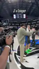 In a touching post-game scene, JT and Cooper share a warm embrace on the court following a Boston Celtics game. Surrounded by fans and media, their genuine connection highlights the strong bonds within the team. This emotional moment captures the spirit of sportsmanship and camaraderie. by @celtics with Original Sound by celtics