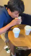 itsma_bitchezz 님이 만든 Original Sound 포함 @itsma_bitchezz 님이 만든 A young boy's genuine and adorable reaction to his first sip of a Starbucks Frappuccino is captured in this viral moment. His surprised 'Mmm' and enthusiastic 'Yeah!' perfectly encapsulate the joy of trying a new treat, making it a relatable and heartwarming watch.