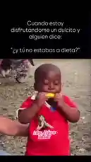 This viral moment captures a young boy's priceless reaction after being asked if he's on a diet while eating a snack. His confused and slightly offended expression perfectly illustrates the universal annoyance of unsolicited comments about food choices. This relatable and humorous clip has become a popular meme template. by @kastielagarcia with kastielagarcia by Contains: Funny Song - Funny Song Studio, Sounds Reel and Thomas Hewitt Jones