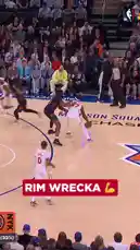 Witness an electrifying moment from an Atlanta Hawks versus New York Knicks game. A Hawks player, wearing jersey #23, drives aggressively to the basket and delivers a powerful one-handed dunk over a Knicks defender, showcasing elite athleticism. The crowd erupts as the scoreboard shows the Hawks leading 91-81 in the 4th quarter. This highlight captures the intensity and excitement of NBA basketball. by @atlhawks with Original Sound by atlhawks