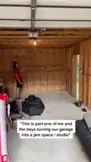 Follow TALK and friends as they convert their garage into a professional jam space and studio. This behind-the-scenes look covers every step, from installing green insulation and moisture barriers to tackling drywall and electrical wiring. See the process unfold in real-time! by @iamtalk with iamtalk by Original Sound