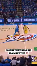 In a tense moment during an NBA game between the Cleveland Cavaliers and Oklahoma City Thunder, Rui Hachimura drives to the basket against the defense of the Los Angeles Lakers. He absorbs contact from a defender and completes the layup, drawing a foul in the process. The crowd erupts as he lands, and the play is confirmed as an 'and-one'. The scoreboard shows the Thunder leading 93-82 late in the fourth quarter. by @nba with Original Sound by nba