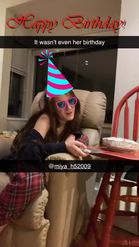 Preview for a Spotlight video that uses the Birthday Hat Lens