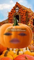Preview for a Spotlight video that uses the spooky pumpkin Lens