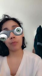 Preview for a Spotlight video that uses the Funny Glasses Lens
