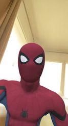 Preview for a Spotlight video that uses the Spiderman Costume Lens