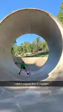 Watch Chris Colditz attempt to dodge and catch red balls rolling down a massive concrete pipe. This outdoor challenge features impressive acrobatics and quick reflexes under a clear blue sky. by @chriscolditz with Original Sound by chriscolditz