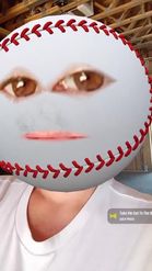 Preview for a Spotlight video that uses the Baseball Face Lens