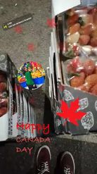 Preview for a Spotlight video that uses the HAPPY CANADA DAY Lens