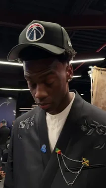 In a pivotal moment at the 2026 NBA Draft, Anicet Dybantsa Jr. is selected by the Washington Wizards. This exclusive behind-the-scenes footage captures his immediate reaction, his interview where he explains that his name means 'undefeated,' and his thoughts on joining the franchise. Watch as the young star shares his journey and future aspirations. by @nba with Original Sound by nba