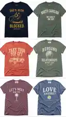 A showcase of six vintage-inspired graphic t-shirts from Mark The Shark's collection. Each shirt features witty slogans and retro designs, including 'She's Been Blocked,' 'North Carolina We Like It On Top,' 'Take Your Top Off,' 'Rebound Relationships Never Last,' 'Let's Meet For Tee,' and 'Love Anyone?'. The designs blend college humor, relationship satire, and nostalgic aesthetics perfect for casual wear. by @mts550 with original sound