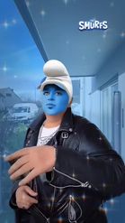 Preview for a Spotlight video that uses the Smurf Yourself Lens