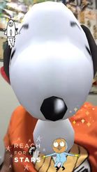 Preview for a Spotlight video that uses the Snoopy Face Mask Lens