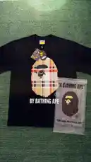 Available, Bap3 x Burb3rry T-shirt- Available Size Medium - Comes in the Original Bag with the Tags - Open to all offers - DM FOR ANY INFORMATION 📲 by @flacopyo with original sound