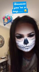 Preview for a Spotlight video that uses the Halloween Skull Lens