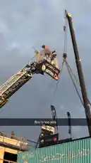 Witness an adrenaline-pumping moment as a daredevil prepares for a high dive from a crane-mounted platform at Seideland. Suspended high above the water, the participant takes a leap of faith, plunging into the lake below. This action-packed sequence captures the thrill and excitement of extreme sports and adventure challenges. by @digiflips with Original Sound by digiflips