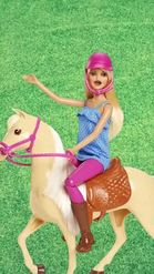 Preview for a Spotlight video that uses the Barbie pony Lens