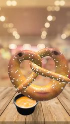 Preview for a Spotlight video that uses the Pretzel Face Lens