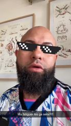 Preview for a Spotlight video that uses the Thug Funny Glasses Lens