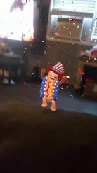 Preview for a Spotlight video that uses the Hot Dog Independence Day Lens