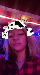 Preview for a Spotlight video that uses the cow hat Lens