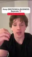 In this direct-to-camera message, entrepreneur Noah Cloud shares his advice on separating personal feelings from professional decisions. He emphasizes that maintaining this boundary is crucial for long-term success, delivering a clear and actionable piece of business wisdom. by @cloud_ventures with cloud_ventures by Original Sound