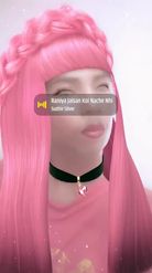 Preview for a Spotlight video that uses the Pink Hairstyle Lens