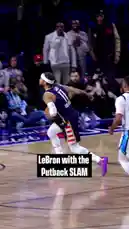 Watch LeBron James deliver a powerful putback dunk during a Los Angeles Lakers game. This high-energy NBA moment captures his athleticism and clutch play. by @lakerssnaps with Original Sound by lakerssnaps