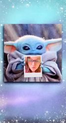Preview for a Spotlight video that uses the Baby Yoda Polaroid Lens