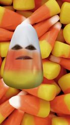 Preview for a Spotlight video that uses the Candy Corn Head Lens