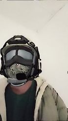 Preview for a Spotlight video that uses the helmet soldier Lens