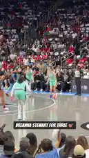 Watch the intensity of a live WNBA game unfold! This clip captures a fast-paced moment where players in teal uniforms execute a quick break against their opponents. The crowd is electric, cheering loudly as the play develops near the basket. It's a perfect snapshot of professional women's basketball, showcasing speed, teamwork, and the vibrant atmosphere of a packed arena. by @wnba with Original Sound by wnba