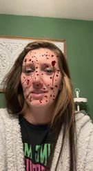 Preview for a Spotlight video that uses the Bloody Face Lens