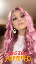 Preview for a Spotlight video that uses the Candy Pink Hair Lens
