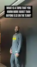 In a fun locker room segment, Los Angeles Lakers players answer questions about their personal passions. LeBron James shares his expertise on longevity, Luka Doncic discusses his love for golf, Austin Reaves reveals he's into farming, and Rui Hachimura gives his opinion on team music taste. The players also share their best skills in sports like bowling, soccer, tennis, and pickleball. by @lakerssnaps with Original Sound by lakerssnaps