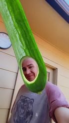 Preview for a Spotlight video that uses the Funny Cucumber Lens