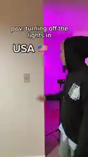 This short clip presents a point-of-view experience of turning off lights in various countries around the world. The creator, Winchumbo, cycles through different nations including the USA, Canada, Brazil, Japan, Indonesia, Sweden, and Greenland. Each country is represented with its national flag emoji as text overlay while the person performs the simple act of flipping a light switch, creating a humorous and relatable cultural comparison. by @winchumbo with Original Sound by Contains: WHAT IT'S LIKE - YUNG MEMORIES