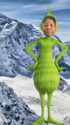 Preview for a Spotlight video that uses the Face In Grinch Lens