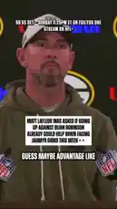 In a press conference, Green Bay Packers head coach Matt LaFleur is asked if his past experience playing against B.J. Gibbs provides an advantage when facing the current dynamic player, Jalen Hurts. LaFleur delivers a concise and insightful answer, stating, 'Lessons on what not to do.' This moment captures a coach's strategic perspective on learning from history. by @nfl with Original Sound by nfl