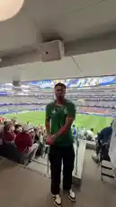 This short clip captures Jeremiah Brown at a large, packed sports stadium during a daytime event. He is seen in different outfits—first in a green soccer jersey, then a light-colored t-shirt and shorts, and finally a black t-shirt—energetically dancing and celebrating in the stands. The atmosphere is electric with the crowd and the field visible behind him. by @findjeremiah with Original Sound by Contains: Cut It - B Hood