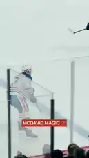 Watch the electrifying moment when Edmonton Oilers star player McDavid scores a spectacular goal during an intense NHL hockey game. The play unfolds with a quick pass from Nugent-Hopkins to Bouchard, culminating in a brilliant finish by McDavid. This highlight showcases top-tier skill and teamwork, capturing the excitement of professional ice hockey. by @nhl with Original Sound by nhl