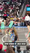 Witness a thrilling moment from a WNBA game as a player in a teal jersey executes a powerful drive to the basket. The crowd erupts in excitement, capturing the intensity and athleticism of professional women's basketball. by @wnba with Original Sound by wnba
