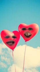 Preview for a Spotlight video that uses the Valentine balloons Lens