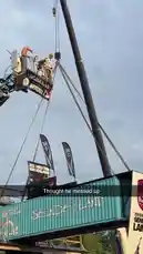 Witness an incredible moment as a daredevil climbs a massive crane-mounted tower branded 'Senderland' and launches himself into the water below. This thrilling stunt is part of the 2023 World Tour event, showcasing extreme sports and crowd-pleasing spectacle. by @digiflips with Original Sound by digiflips