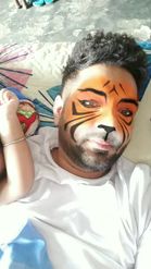 Preview for a Spotlight video that uses the Tiger Face Paint Lens