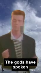 Preview for a Spotlight video that uses the Rick Roll Sky Lens