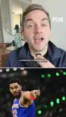 A Front Office Sports host breaks down the record-breaking ticket prices for the New York Knicks' Eastern Conference Finals game against the Cleveland Cavaliers. The video compares the $501 'get-in' price for Knicks fans to the $180 price for the Western Conference Finals in Oklahoma City, highlighting the stark difference in fan demand and market value. It features on-screen graphics showing seat maps, resale prices over $1,000, and potential future costs if the Knicks reach the NBA Finals. by @fossnap with Original Sound by fossnap